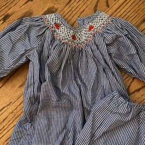 Petit Ami smocked apple dress with bloomers